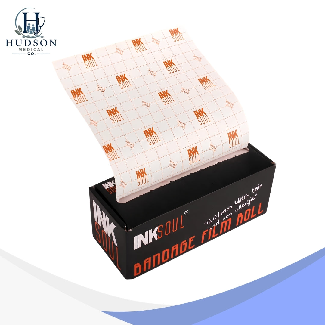 INKSOUL® Tattoo Aftercare Bandage Film | Ultra-Thin 0.01mm Roll, 6 in × 10 yd