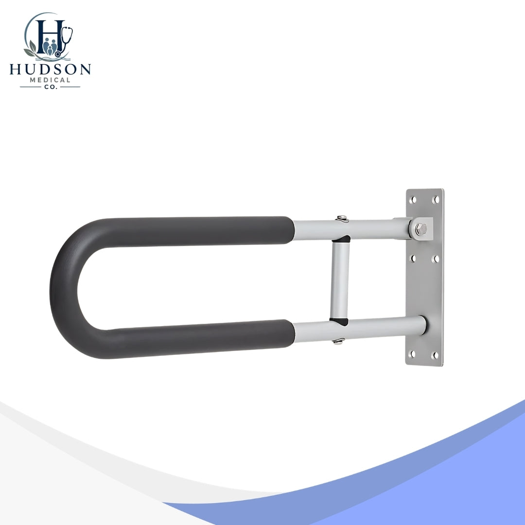 Toilet Safety Rail – 23.8-Inch Foldable U-Shaped Grab Bar | 300 lb Capacity