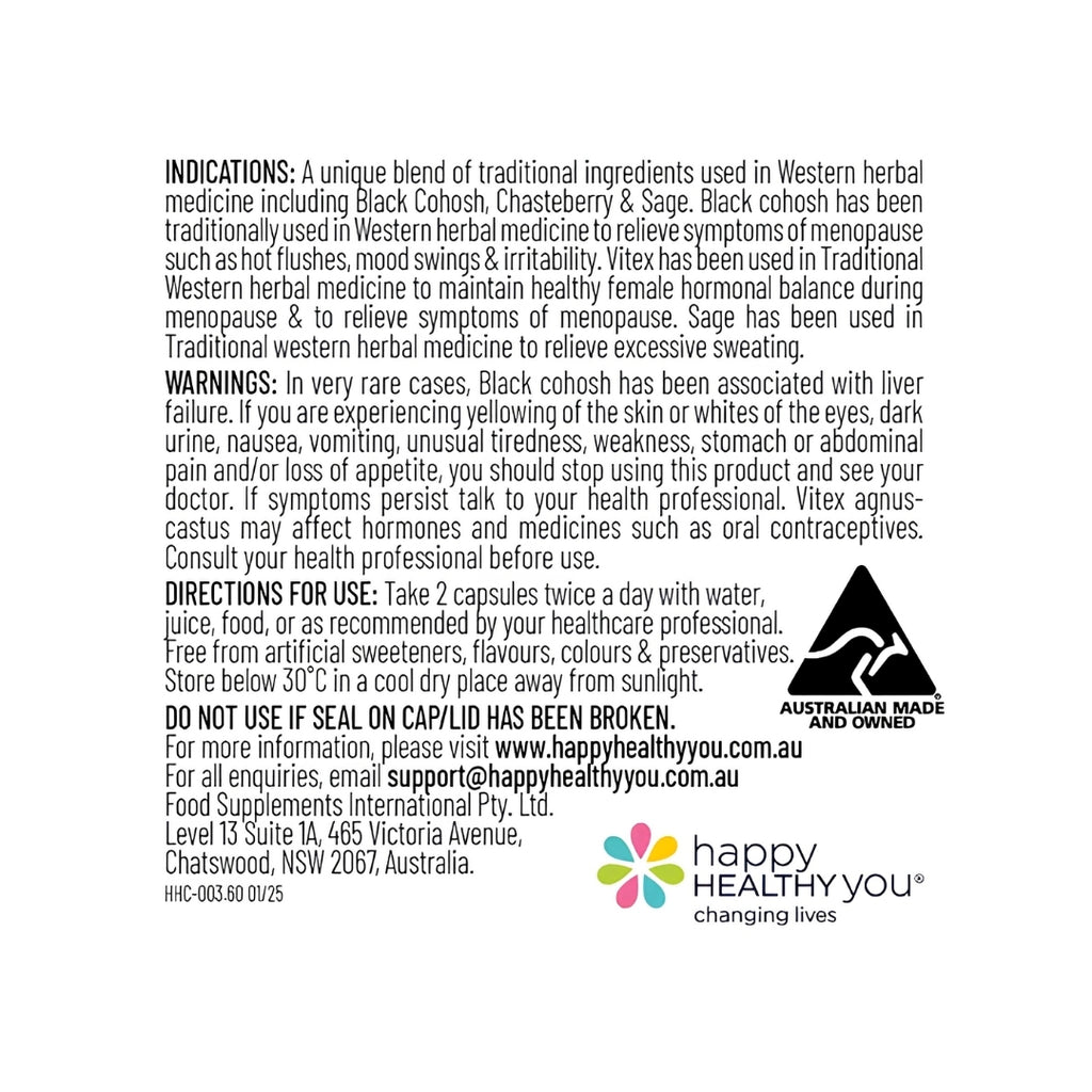 Happy Hormones Herbal Supplement Capsules | Proprietary Botanical Blend for Women's Wellness