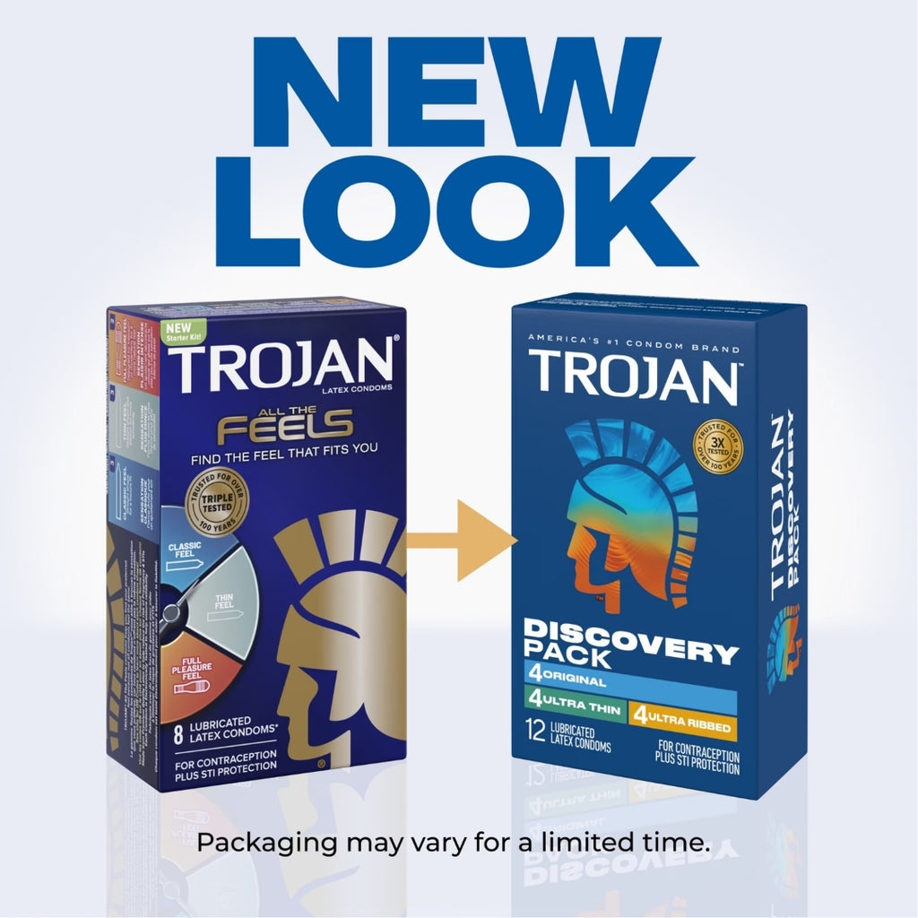 Trojan Discovery Pack Condoms |  12 Count Lubricated Latex Variety Pack