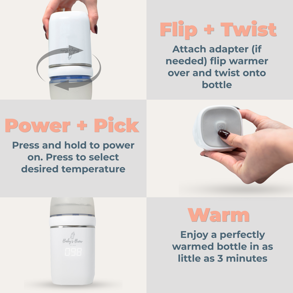 Baby’s Brew 3.0 Portable Bottle Warmer Pro – Rechargeable Travel Bottle Warmer