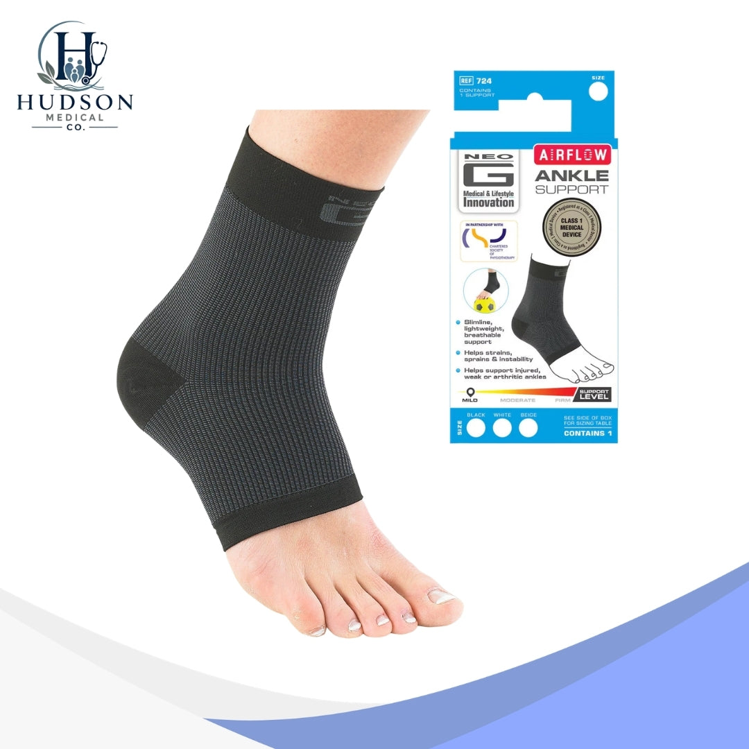 Neo G Airflow Ankle Support – Medium | Breathable Ankle Brace for Compression and Support