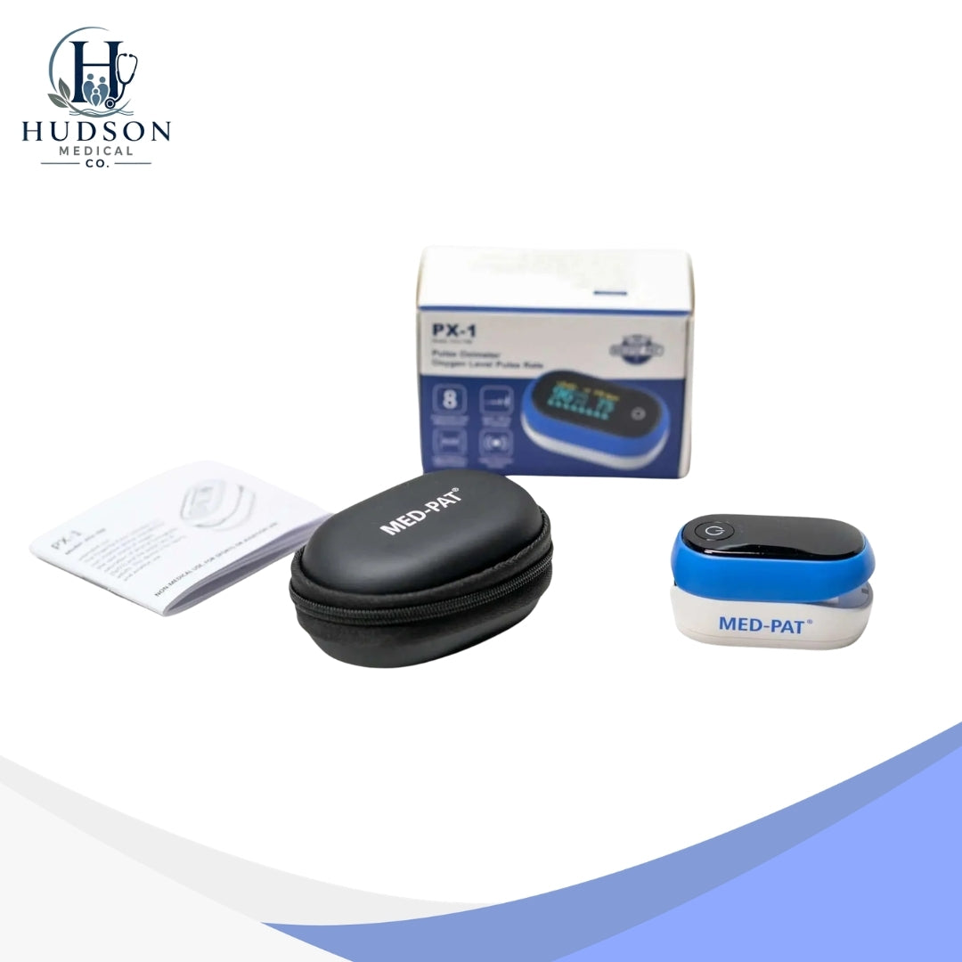 Med-Pat PX-1 Fingertip Pulse Oximeter with Plethysmograph – OLED Display, SpO₂ & Pulse Rate Monitor