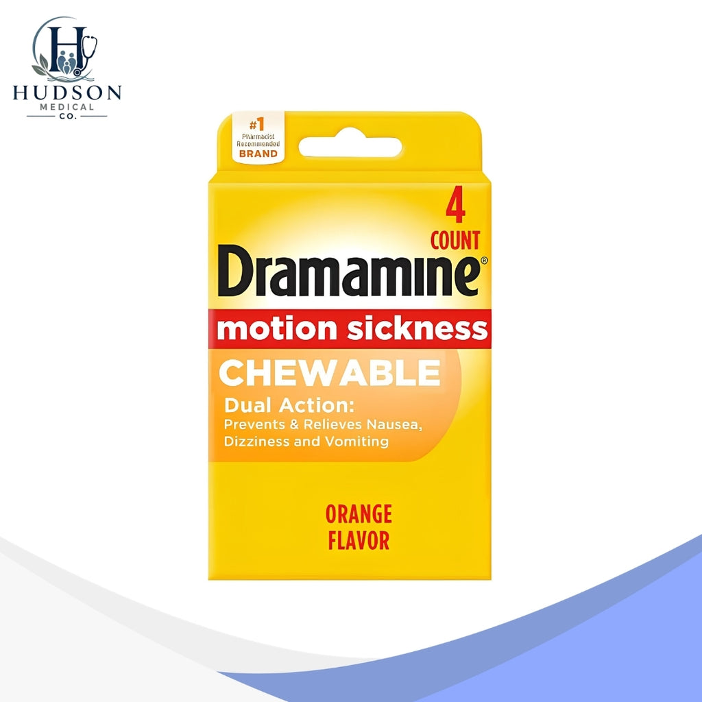 Dramamine® 50 mg Orange Travel Size Chewable Tablet 4-Pack x 6 EA