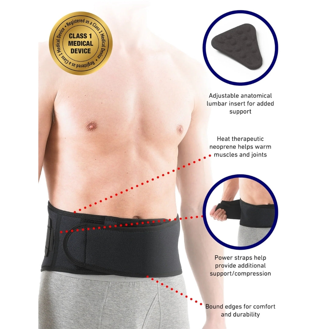 Neo G Back Brace with Power Straps – One Size Fits All