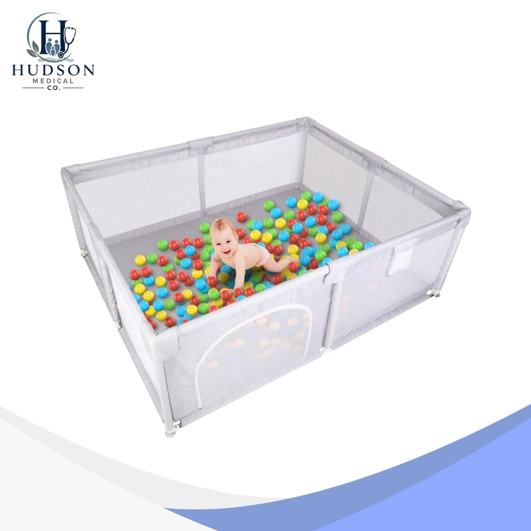 Baby Playpen 71 x 59 x 26 Inches | Extra Large Toddler Play Yard with Breathable Mesh, Safety Zipper & Suction Cup