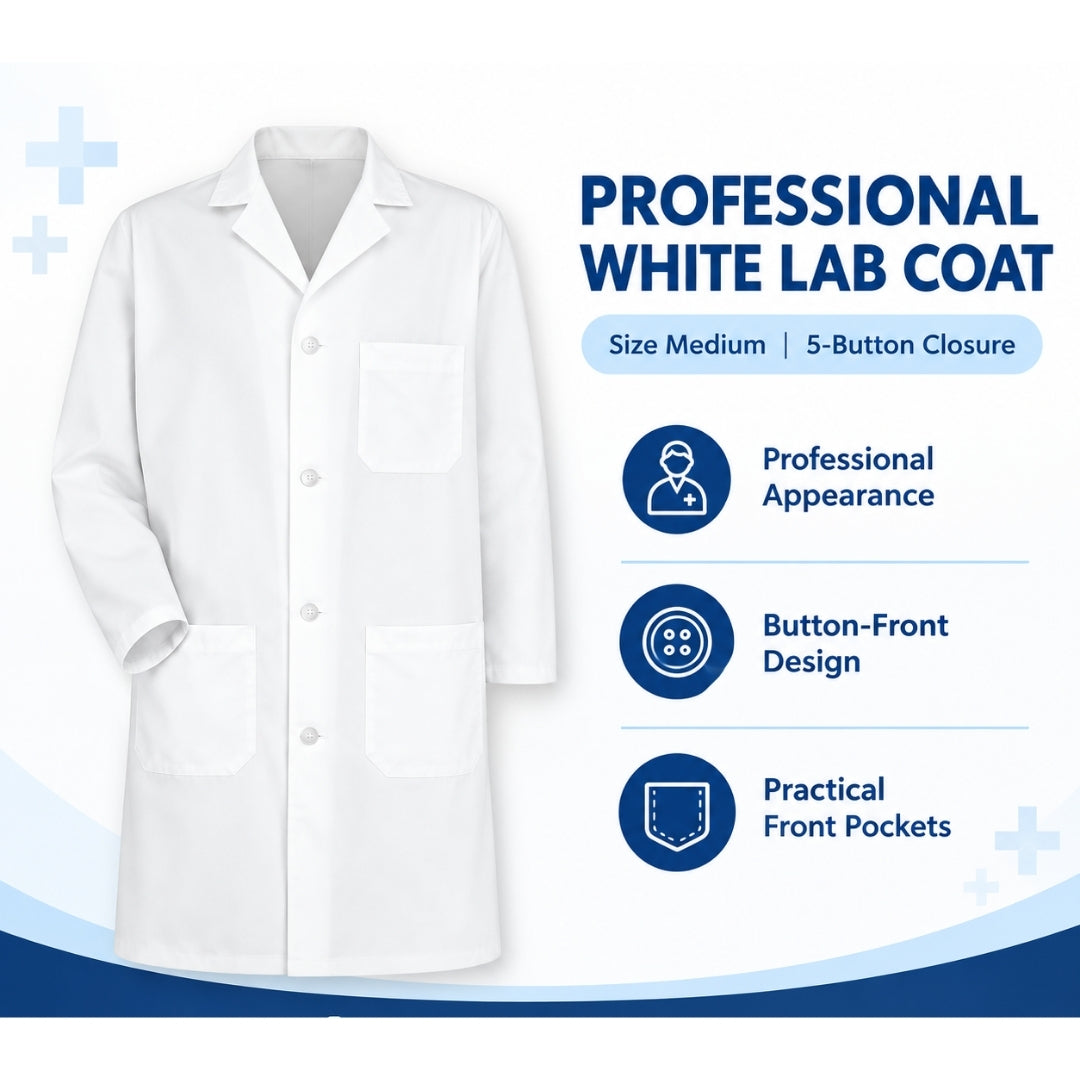 Classic White Lab Coat – Medium