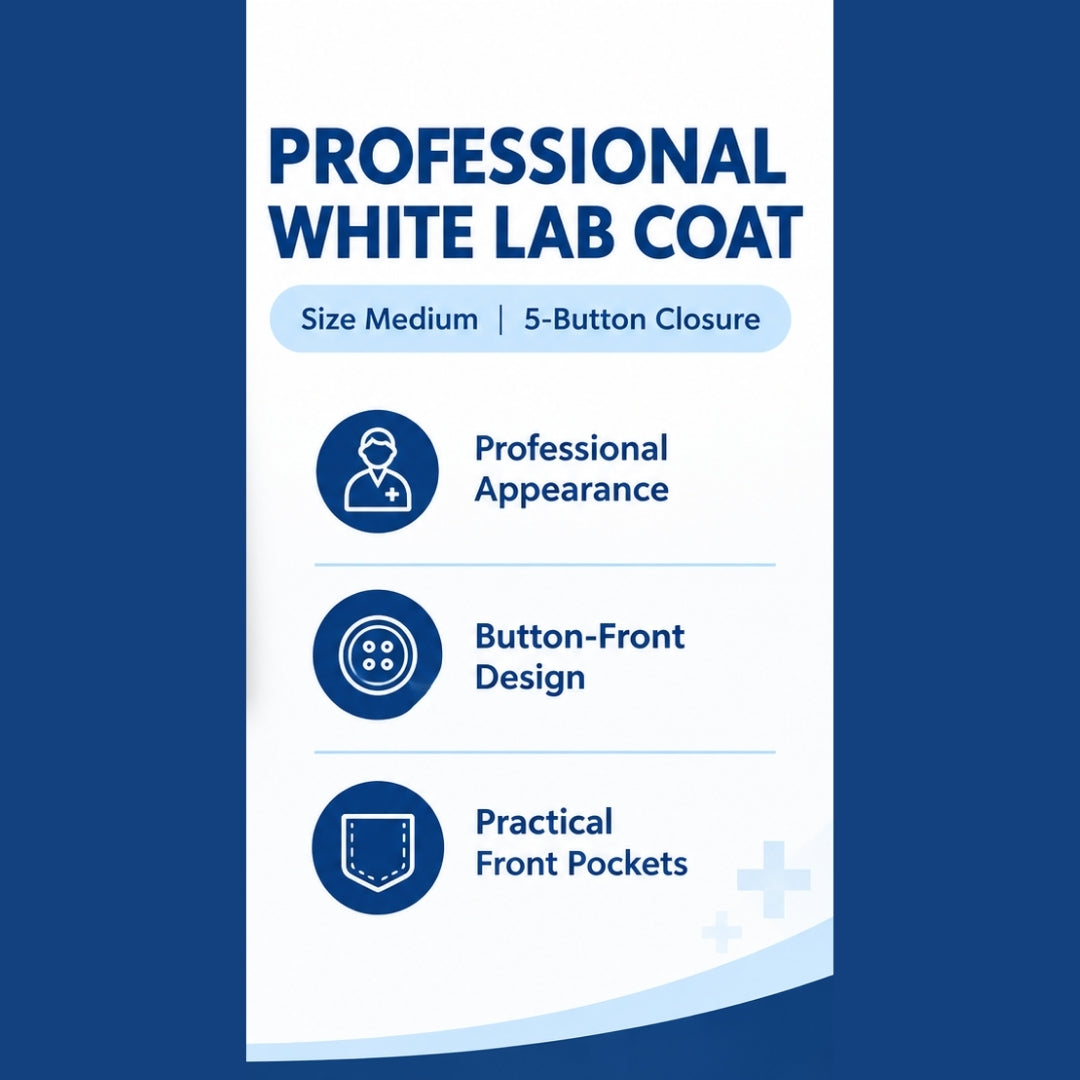 Classic White Lab Coat – Medium