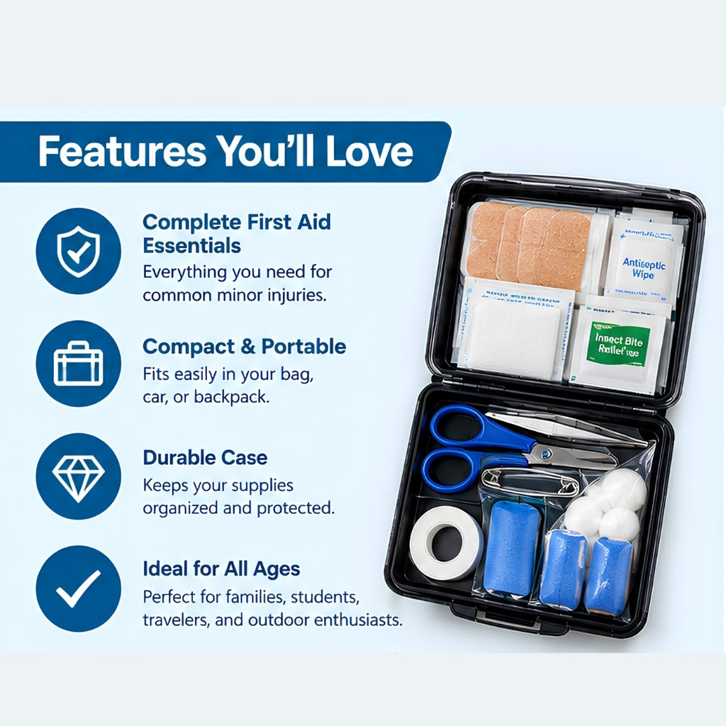 Easy Care First Aid Everywhere Essentials Kit – 34 Pieces