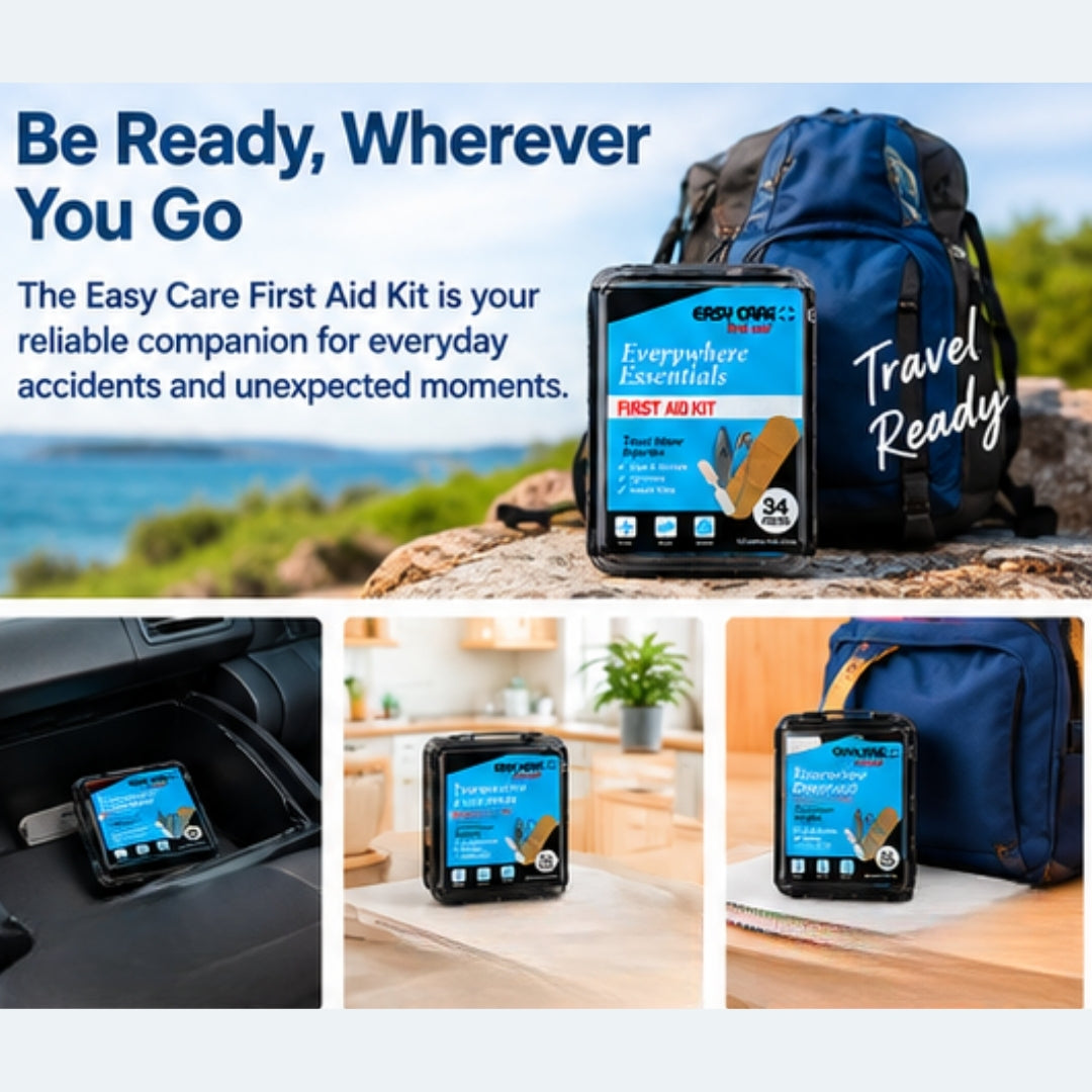Easy Care First Aid Everywhere Essentials Kit – 34 Pieces