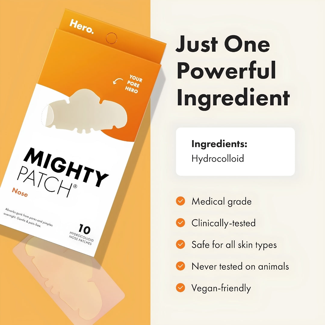 Hero® Mighty Patch™ Nose Hydrocolloid Patch, 10-Pack