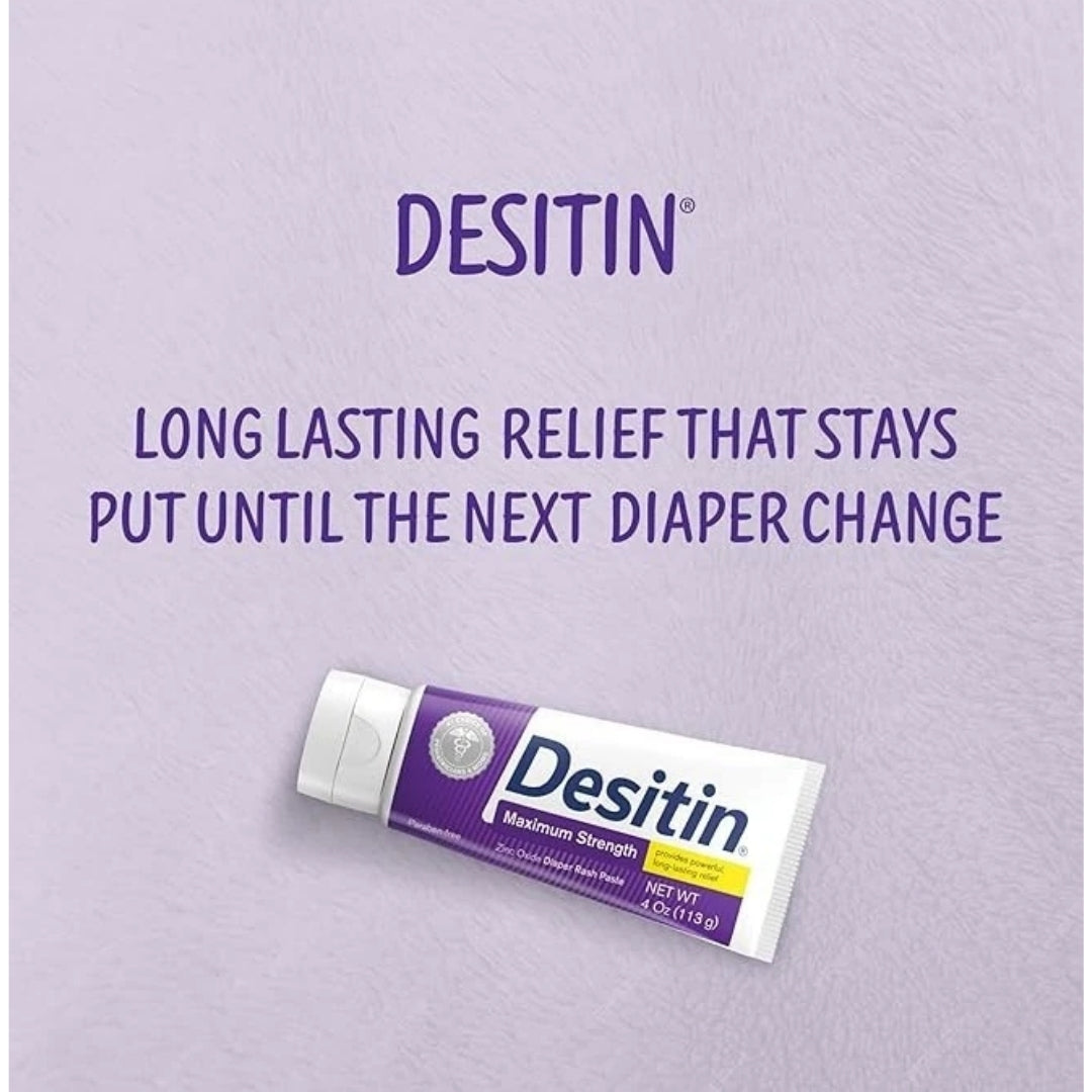 Desitin Maximum Strength Baby Diaper Rash Cream – 40% Zinc Oxide, 4 oz