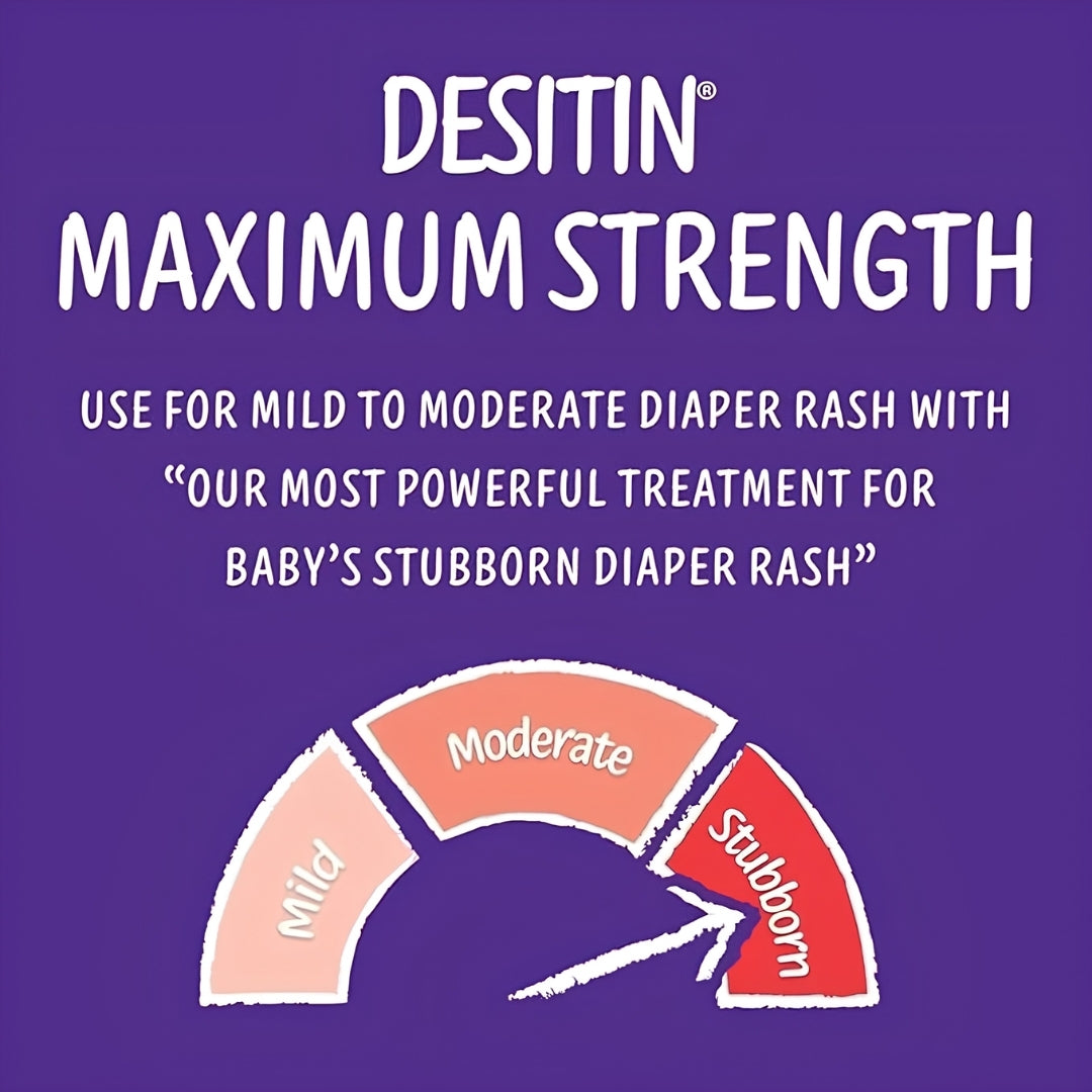 Desitin Maximum Strength Baby Diaper Rash Cream – 40% Zinc Oxide, 4 oz