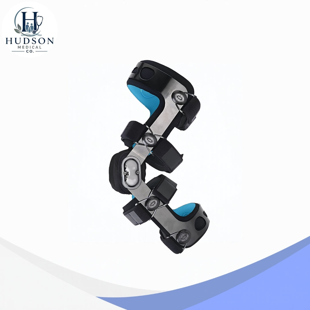 Orthomen Functional Knee Brace | Adjustable Hinged Knee Stabilizer with ROM Locking Hinge for ACL, PCL & Ligament Support