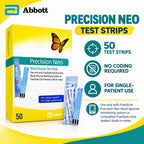 Generic Precision Neo Blood Glucose Test Strips 50 Strips (Pack of 2) White