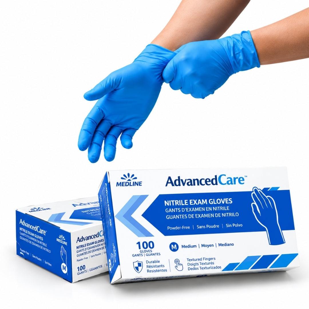 (Box) AdvanCare™ Medical Nitrile Exam Gloves | 510K, Chemical Resistant, Latex-Free