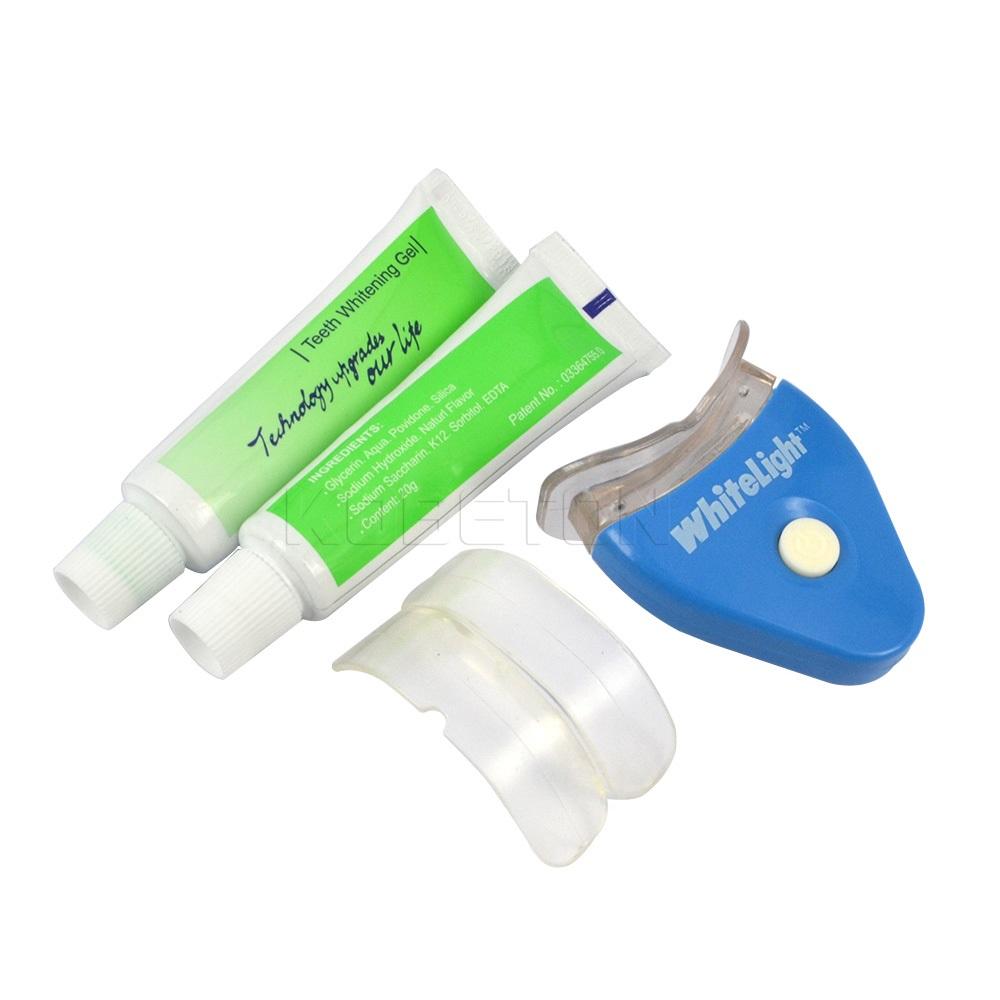 QIC Electric Dental Teeth Whiting Kit Including Battery Original White LED Light Tooth Whiten Toothpaste Gel Whitener Oral Care