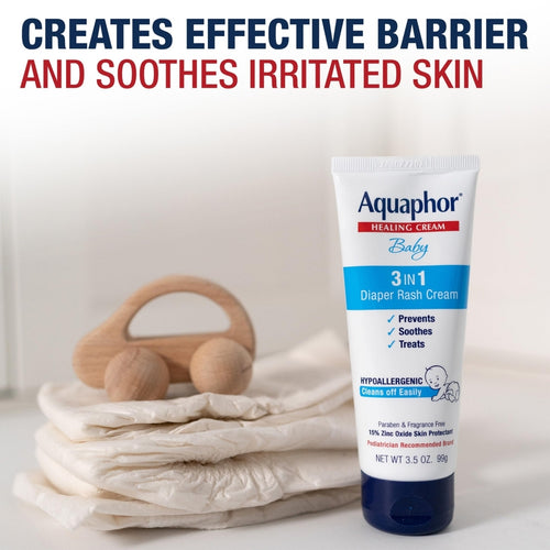 Aquaphor Healing Cream, Baby 3 In 1 Diaper Rash