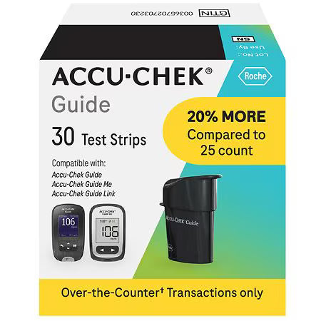Accu-Chek Guide Blood Glucose Test Strips – 30 Count
