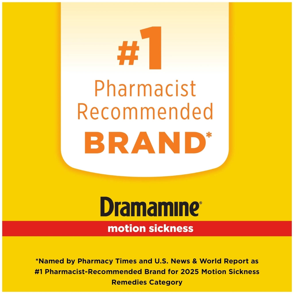 Dramamine® 50 mg Orange Travel Size Chewable Tablet 4-Pack x 6 EA