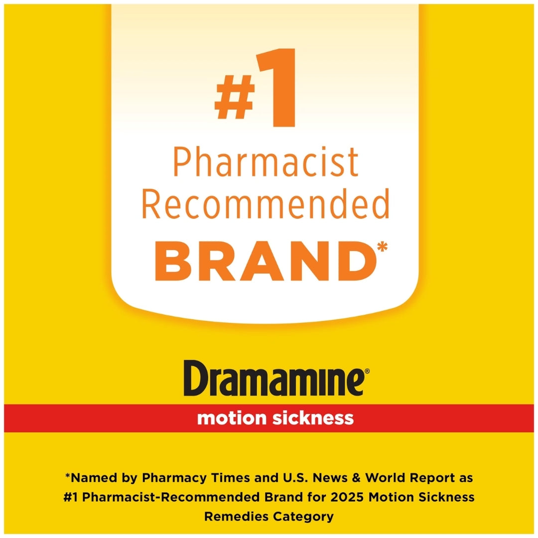 Dramamine® 50 mg Orange Travel Size Chewable Tablet 4-Pack x 6 EA