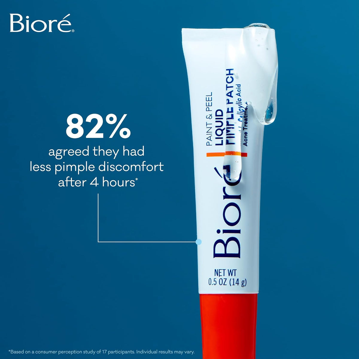 Bioré Paint & Peel Liquid Pimple Patch with Salicylic Acid – Invisible Acne Spot Treatment