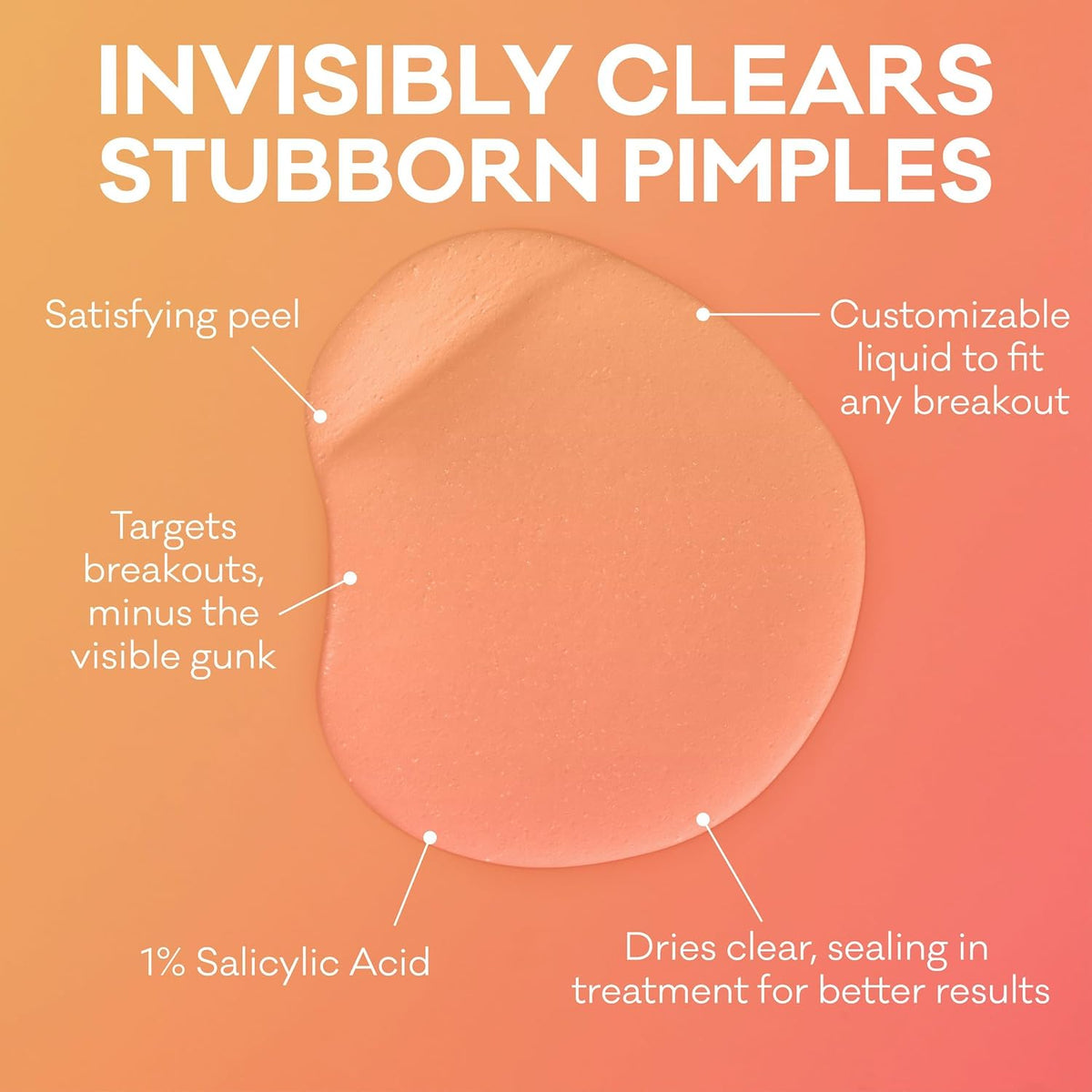 Bioré Paint & Peel Liquid Pimple Patch with Salicylic Acid – Invisible Acne Spot Treatment