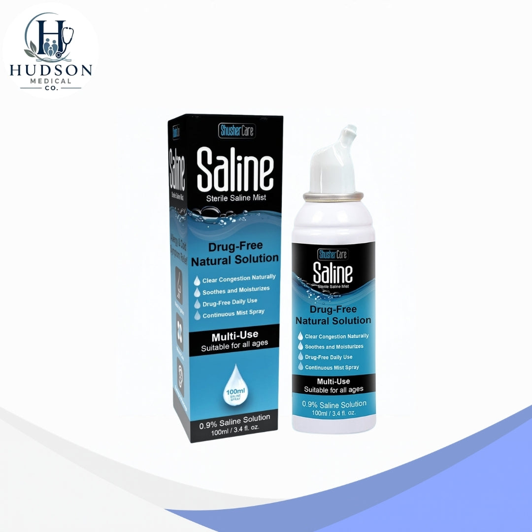 Shusher Care Saline Mist Spray | Drug-Free, Multi-Use Sterile Saline for Nasal, Wound & Piercing Care