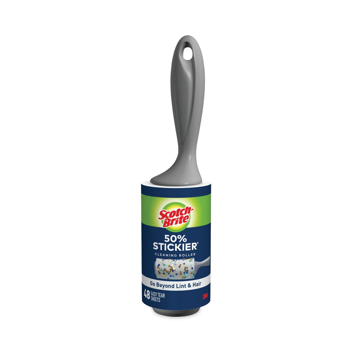 Scotch-Brite Lint Roller, Extra Sticky, Heavy-Duty Handlle, 48 Sheets/Roll