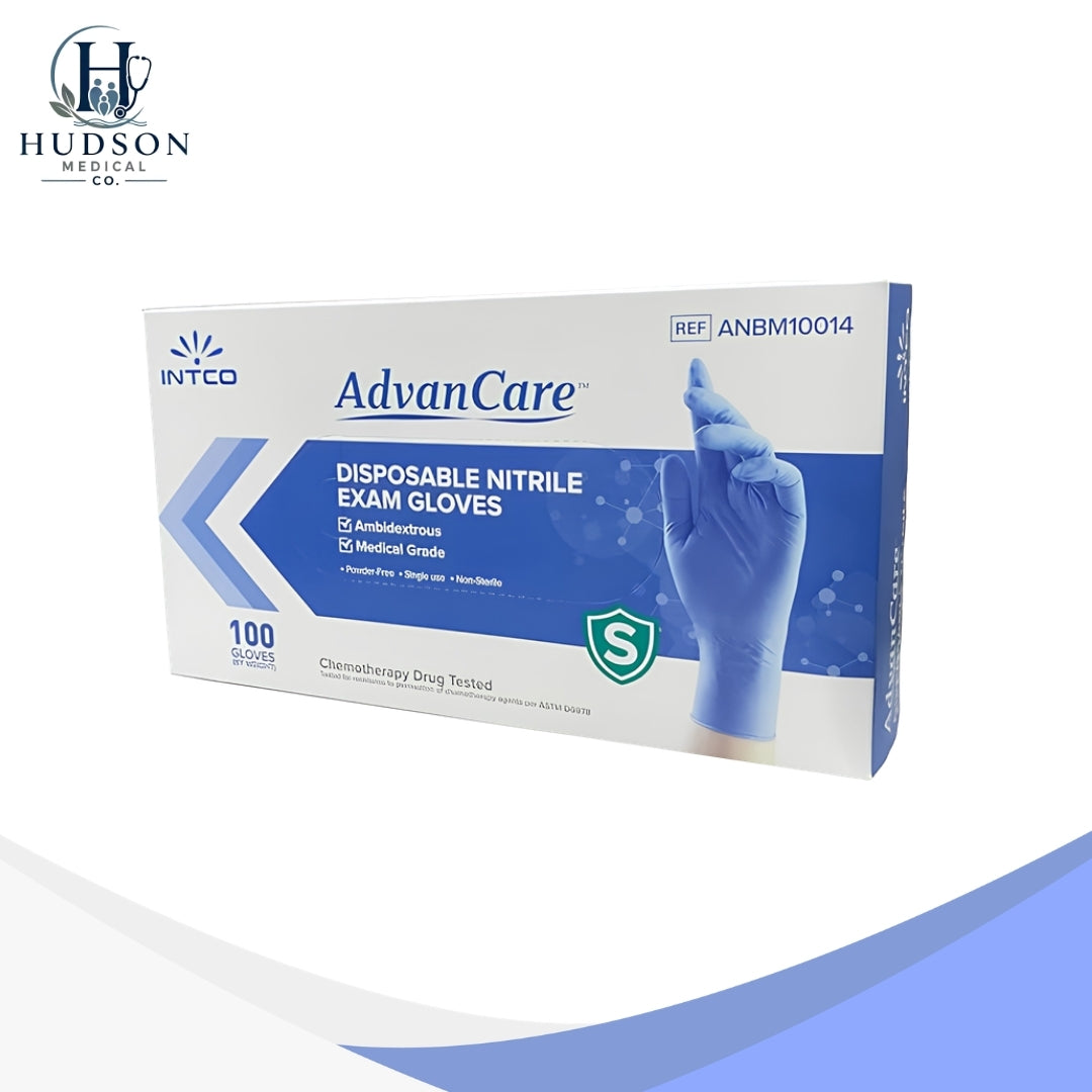 (Box) AdvanCare™ Medical Nitrile Exam Gloves | 510K, Chemical Resistant, Latex-Free