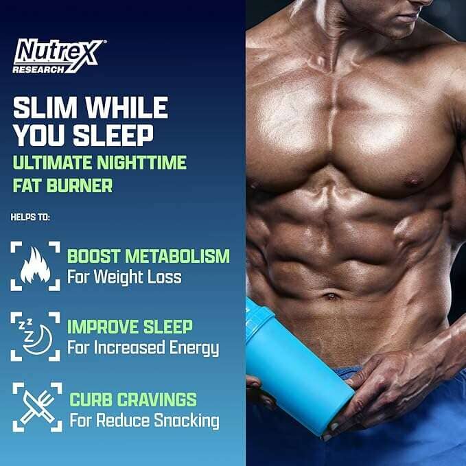 Nutrex LIPO-6 NightTime – Caffeine-Free Nighttime Support, 60 Capsules