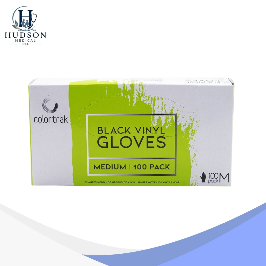 Colortrak Vinyl Gloves | Black
