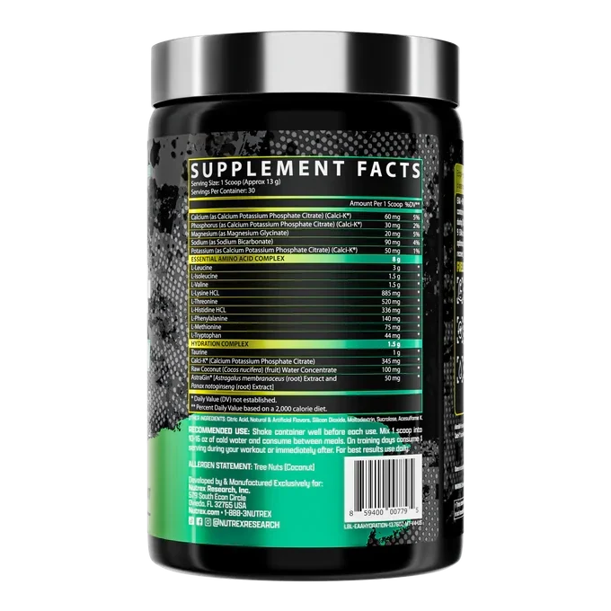 Nutrex EAA+ Hydration – Essential Amino Acids, BCAAs &amp; Electrolytes