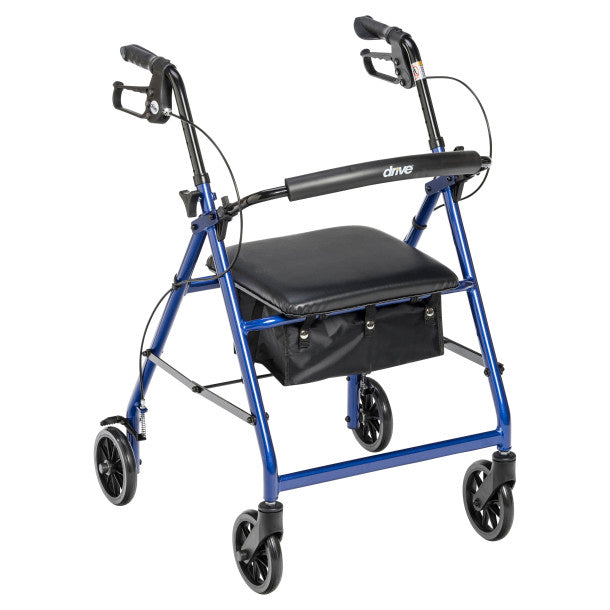 Rollator Rolling Walker with 6" Wheels Blue