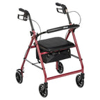 Rollator Rolling Walker with 6" Wheels Red 2