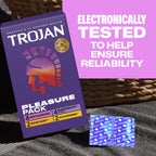 Trojan Pleasure pack | 3 Lubricated Latext Condoms