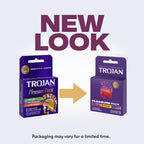 Trojan Pleasure pack | 3 Lubricated Latext Condoms
